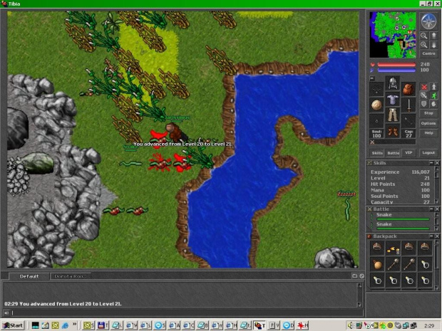 Awans na poziom 21. :-) #Tibia