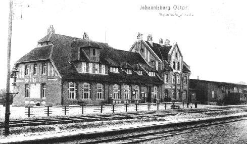 Johannisburg - dworzec PKP #Johannisburg #Pisz