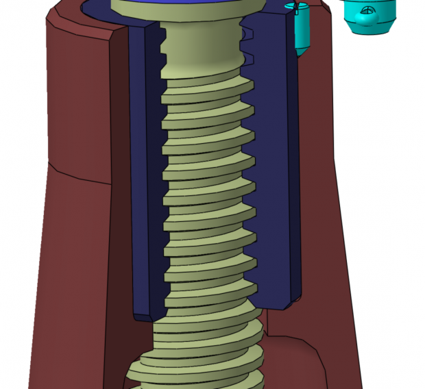 korpus, nakrętka, śruba #CAD #catia