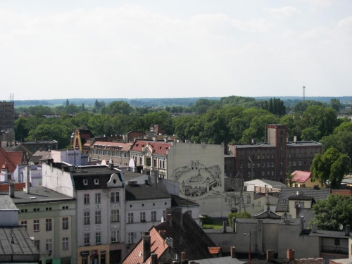 Widok z wiezy kosciola ewangielickiego na miasto #MiastoKluczbork