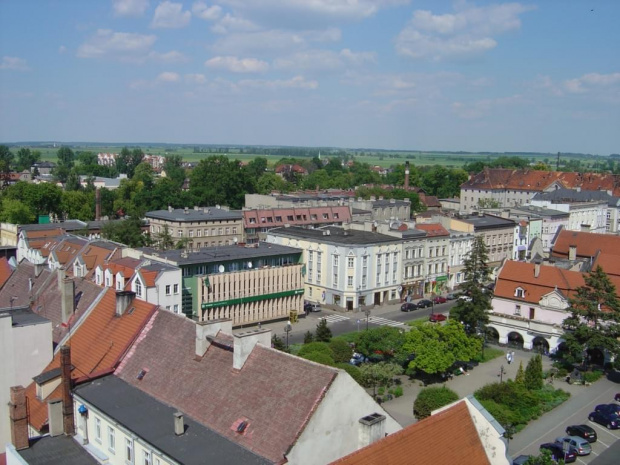 Widok z wiezy kosciola ewangielickiego na miasto #MiastoKluczbork