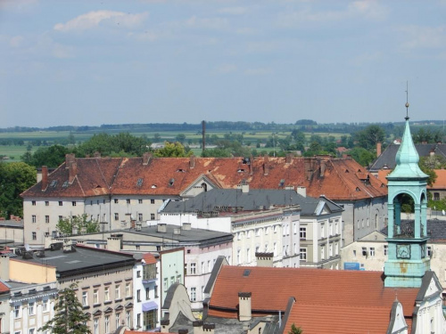 Widok z wiezy kosciola ewangielickiego na miasto #MiastoKluczbork