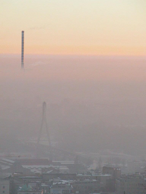 Warsaw, misty morning