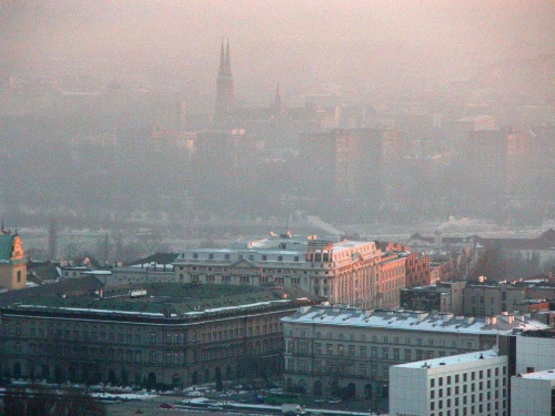 Warsaw, misty morning