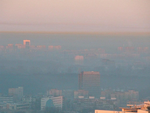 Warsaw, misty morning