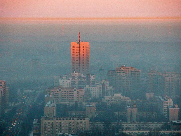 Warsaw, misty moirning