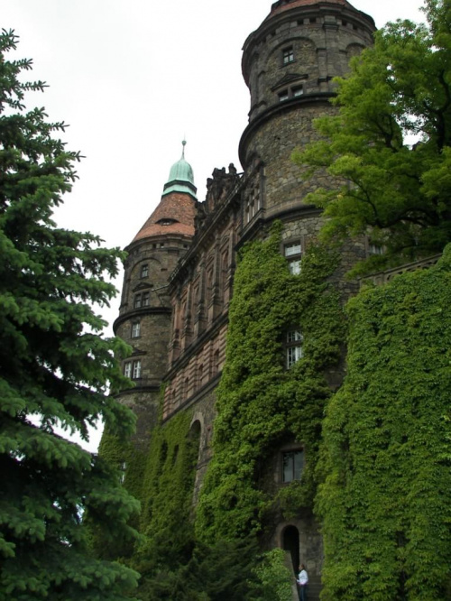Widok na zachodnia fasade zamku #Książ #Zamek #Wałbrzych