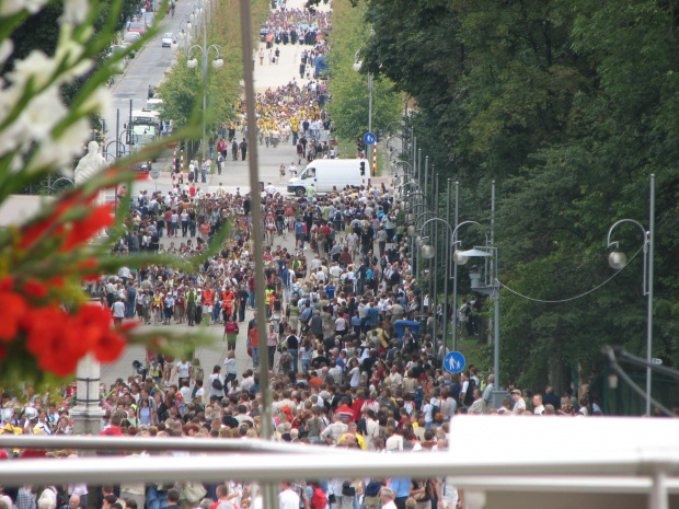 Widok na wejście na Błonia