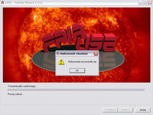 Błąd FairUse Wizard 2