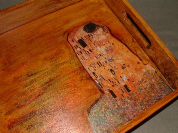 Moje DECOUPAGE - Klimt Kiss #klimt #kiss #decoupage