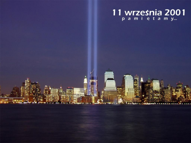 Tapeta z okazji 5. rocznicy zamachów na Nowy Jork i Waszyngton 11 września 2001 roku.