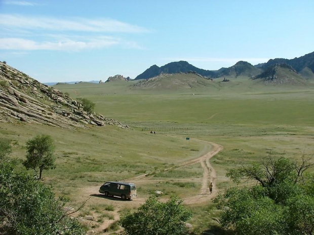 chwila postoju drugi dzien w stepie mongoli