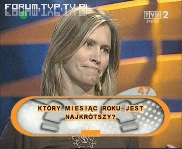 2006.09.18 - Oto jest pytanie, TVP2. W wersji francuskiej teleturniej emituje TV5 Monde (''Télé la question''). Więcej na Forum o TVP i innych mediach - www.forum.tvp.tv.pl.