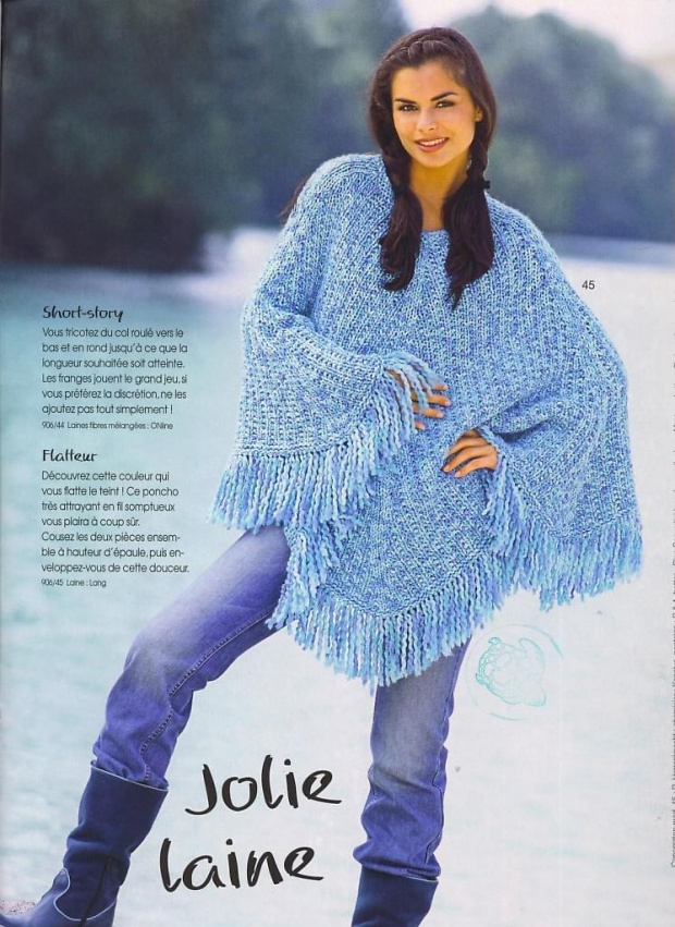 Niebieskie poncho