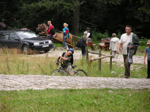 Wycieczka rowerowa Kubusia do Doliny Chochołowskiej w Tatrach.