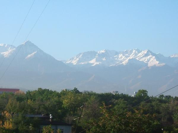 Widok z naszego balkonu - Altay