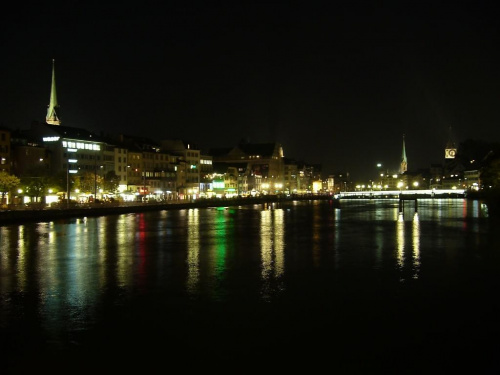 #Szwajcaria #Switzerland #Swiss #Zurich #ByNight #landscape #nocą #rzeka #river #pażdziernik #october