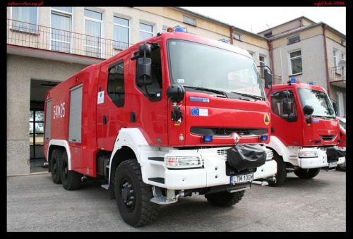 Ciężki samochód ratowniczo-gaśniczy na podwoziu Renault Keraks na wyposażeniu JRG Tomaszów Lubelski
PODWOZIE
Silnik: Turbodiesel-Intercooler "Common Rail", 6-cylindrowy / rzedowy, 24-zaworowy, Chip V-MAC III, Euro 3
Moc: 303 kW / 412 KM @ 1.9...