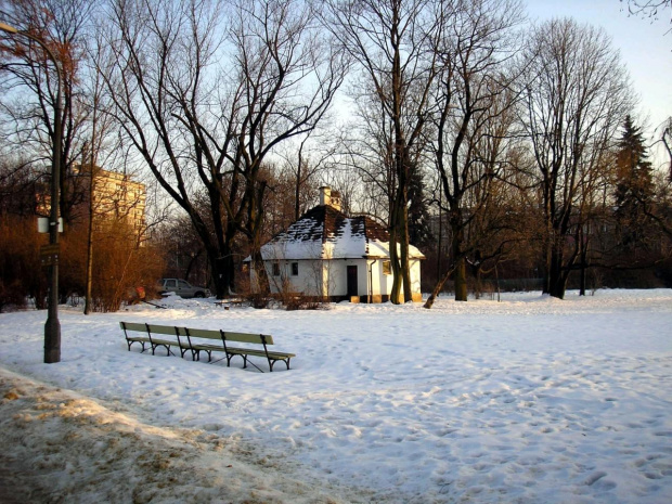 Park Skaryszewski w Warszawie w puchowej szacie