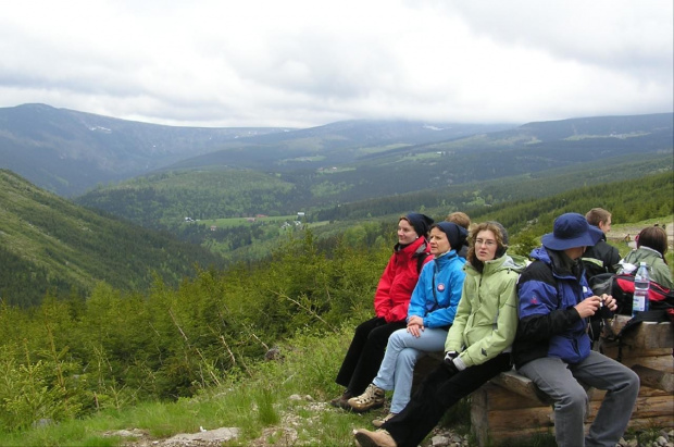 Mola, Tomek i Ania w Czeskich Karkonoszach