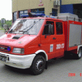 GBART 07/20 Iveco - średni samochód gaśniczy, zbiornik 700 l wody, autopompa o wydajności 2000l/min, kabina 1+1+3, wyposażenie specjalistyczne: zestaw tnąco -rozpierający Holmatro DUO, pompa nożna Holmatro, agregat prądotwórczy 2,2kW, reflektory na sta...