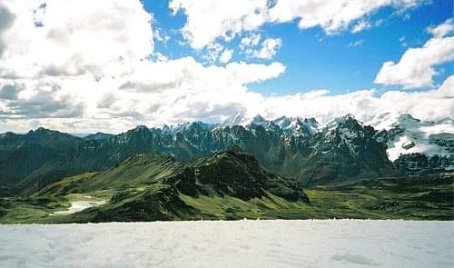 Cordilliera Blanca - widok z lodowca, Peru