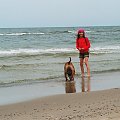 Lato 2006 #Weronika #dziecko #morze #Pies #amstaf