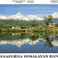 Widok na Himalaje z Pokhary, Nepal