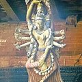 Wood statue in buddhist Rato Machendranath temple, Patan, Nepal