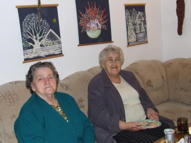 Na imienimach u Jadzi w Połańcu (z lewej moja ciocia Helena Buda oraz z prawej ciocia Jadwigi -Tarnowska). #ImprezyRodzinne