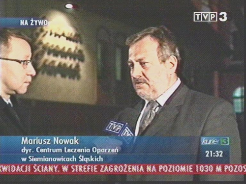 Tragedia w KWK Halemba w oczach telewizji.
www.TVPmaniak.tv.pl