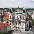 Widok z wieży ratuszowej na rynek Starego Miasta. #Praga #Rynek #Zegar #Ratusz #Miasto