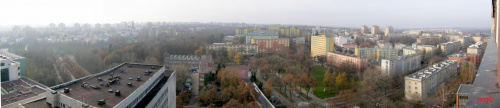 panorama z 14 pietra rektoratu UMCS, troche slaba widocznosc z powodu mgly, Lublin 11,2006 #LublinPanoramyReigPanorama