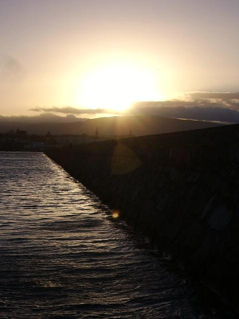 Zachód słońca Dun Laoghaire Dublin Irlandia 2006