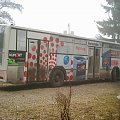 Autobus Jelcz 120M pętla Brzustów II boczny 62 z nową reklamą #tomaszów #jelcz #mzk #brzustów