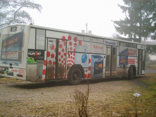 Autobus Jelcz 120M pętla Brzustów II boczny 62 z nową reklamą #tomaszów #jelcz #mzk #brzustów