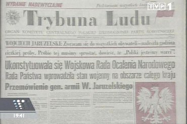 Specjalne wydanie głównych "Wiadomości" 13 grudnia 2006 roku - 25. rocznica ogłoszenia stanu wojennego.
www.TVPmaniak.tv.pl #tvp #tvp1 #wiadomości #gawryluk #dorota #StanWojenny #tvpmaniak