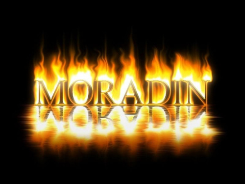 dla hubiego #moradin #ogień #płomienie #napis #grafika