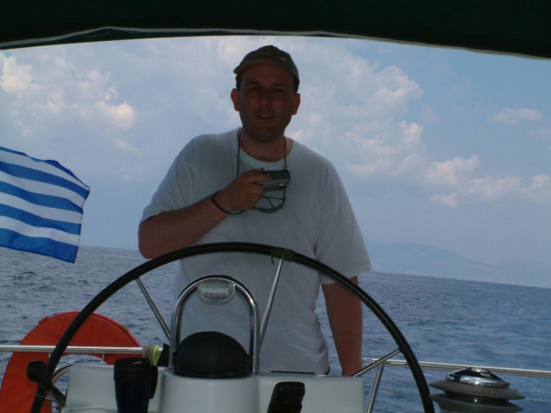 Rejs Grecja 2005. Kwiecień-maj, morze jońskie, Korfu, Zakynthos, Levkas, Itaka, Kefalonia, ajcht Oceanis 461, załoga 7 osób.