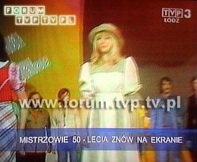 Mistrzowie 50-lecia znów na ekranie. TVP3 Łódź. Na zdjęciu: Maryla Rodowicz. Więcej na: www.forum.tvp.tv.pl