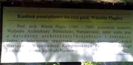 Kamień Witolda Plapisa, Kampinoski Park Narodowy #WitoldPlapis #KampinoskiParkNarodowy