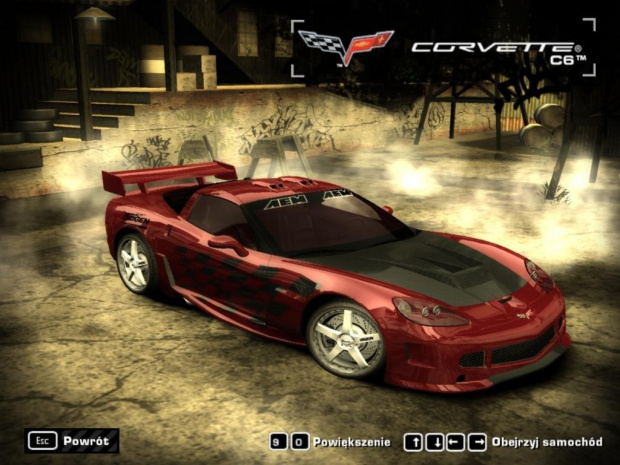 Corvette C6 z NFSMW.