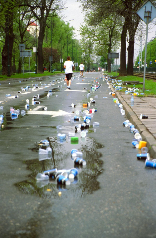 Kraków, al. JP II, maraton 2005. #sebbes #Kraków