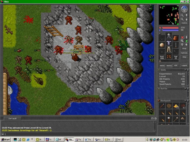 Kolejny awans - tym razem na poziom 19. :-) #Tibia